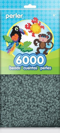 6000 Perler Beads - Grey - Fuse Bead Store