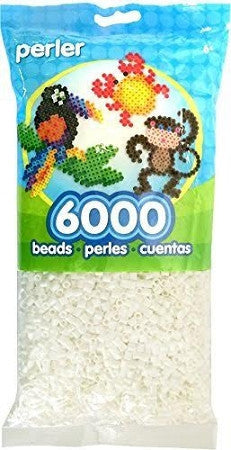 2000 Mini Perler Beads - White