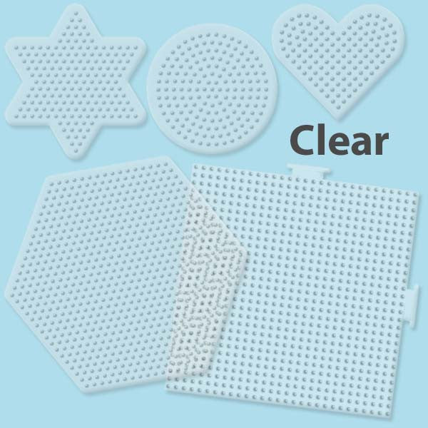Perler 80-22666 Large Square Pegboards - Clear (4 Pack) for sale online