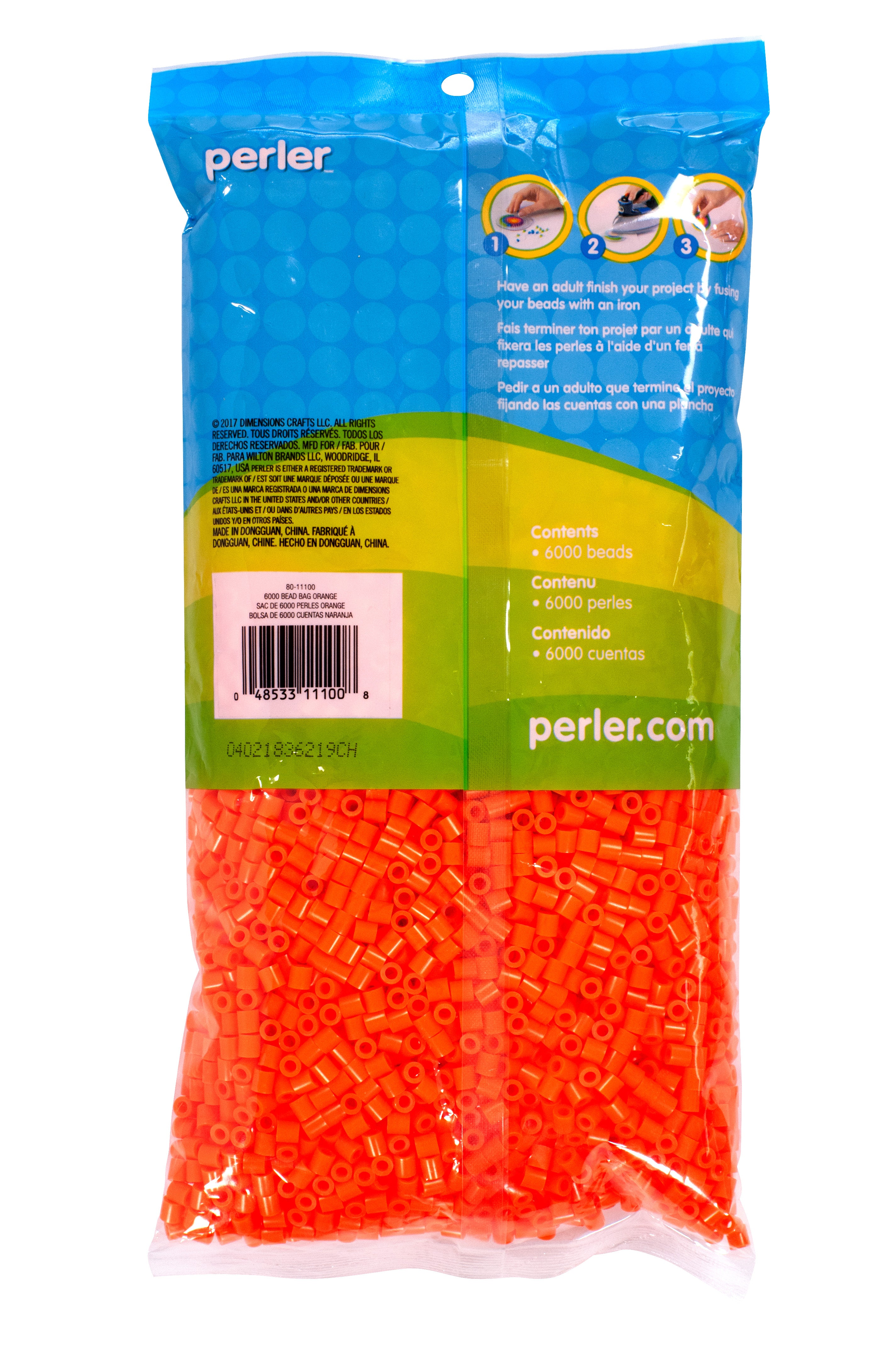 Perler 80-16091 Solid-Top Cap Fuse Beads, 750pcs, Orange – Perler Bead Store