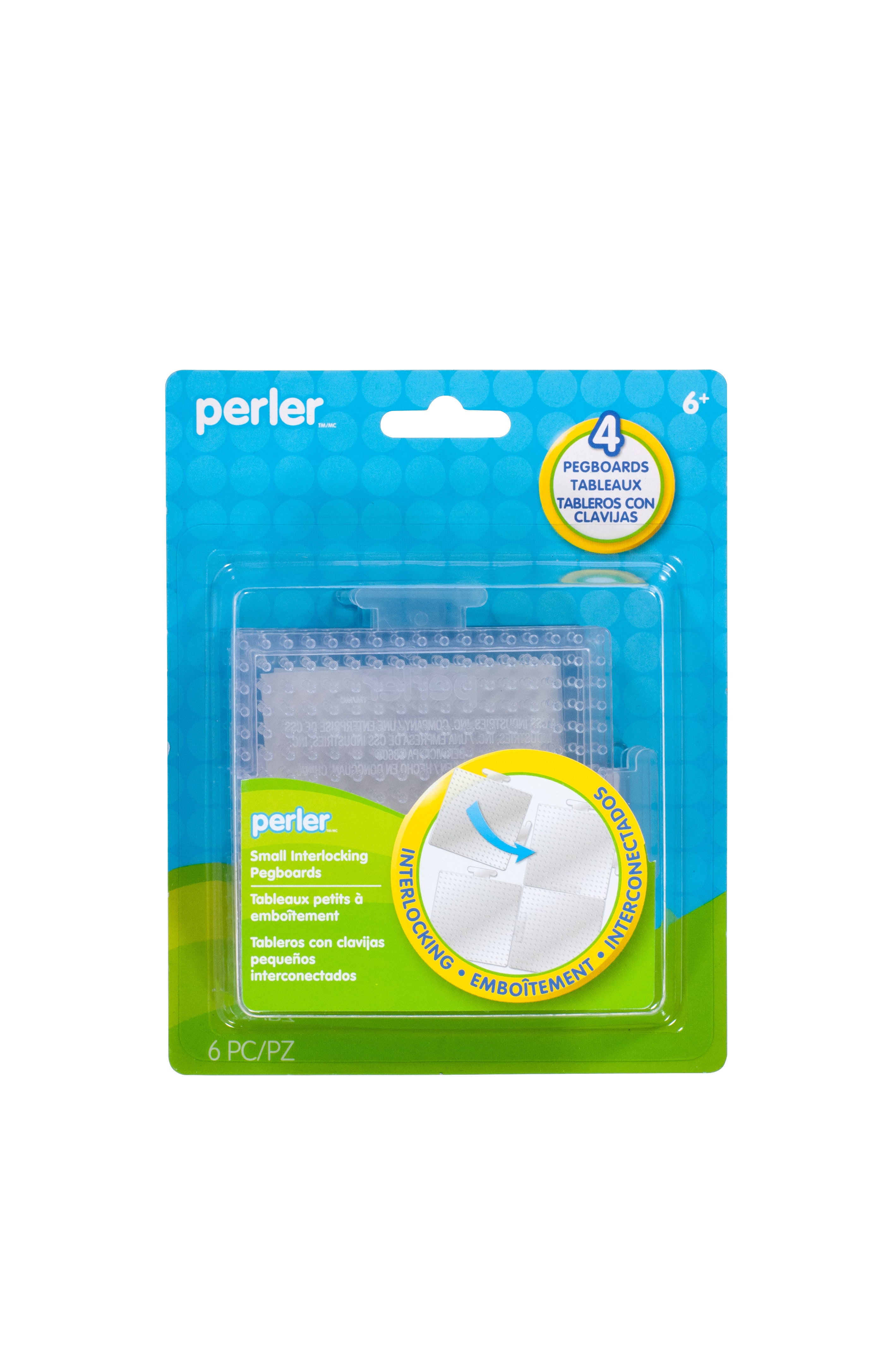 Perler Clear Square Pegboards for Fuse Beads Clear Pack of 4 (PER8026085),  1 - Fred Meyer